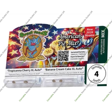 Sweet Seeds Cannabis Strain American Pie Mix Auto Original Collector Souvenir Authentic Packaging Marijuana Seeds