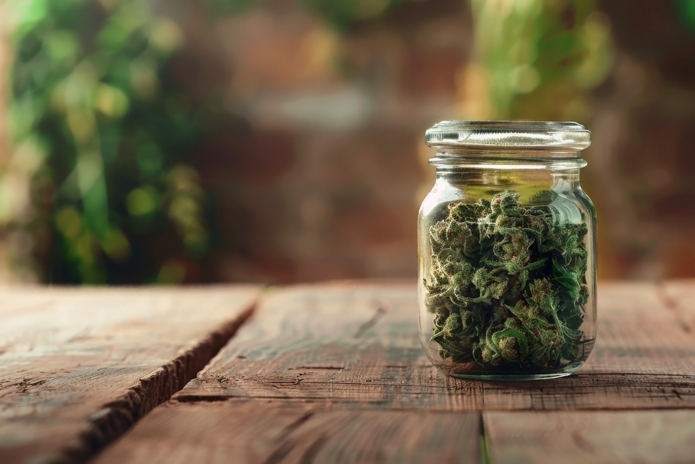 Cannabis Buds in a Jar